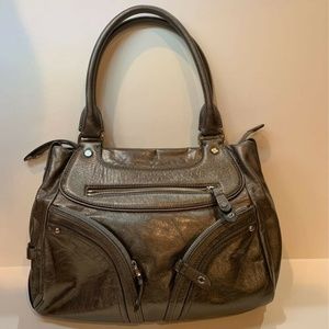 Cole Haan Womens Shoulder Bag Metallic Dual Handle